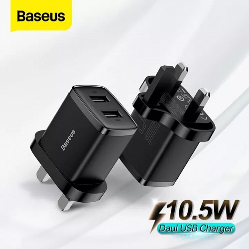 Baseus Charger Wall 2xUSBA 2.1A UK Black