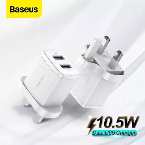 Baseus Charger Wall 2xUSBA 2.1A UK White