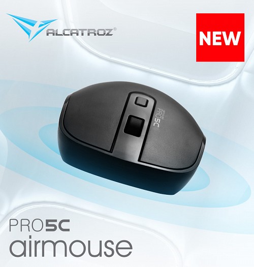 Alcatroz Airmouse Pro 5C Wireless Silent Mouse USB-A & USB-C dongle Black