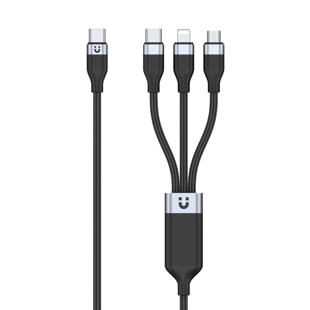 Unitek MC 3in1 Braided USB-C/Lightning/Micro C14101BK-1.5M