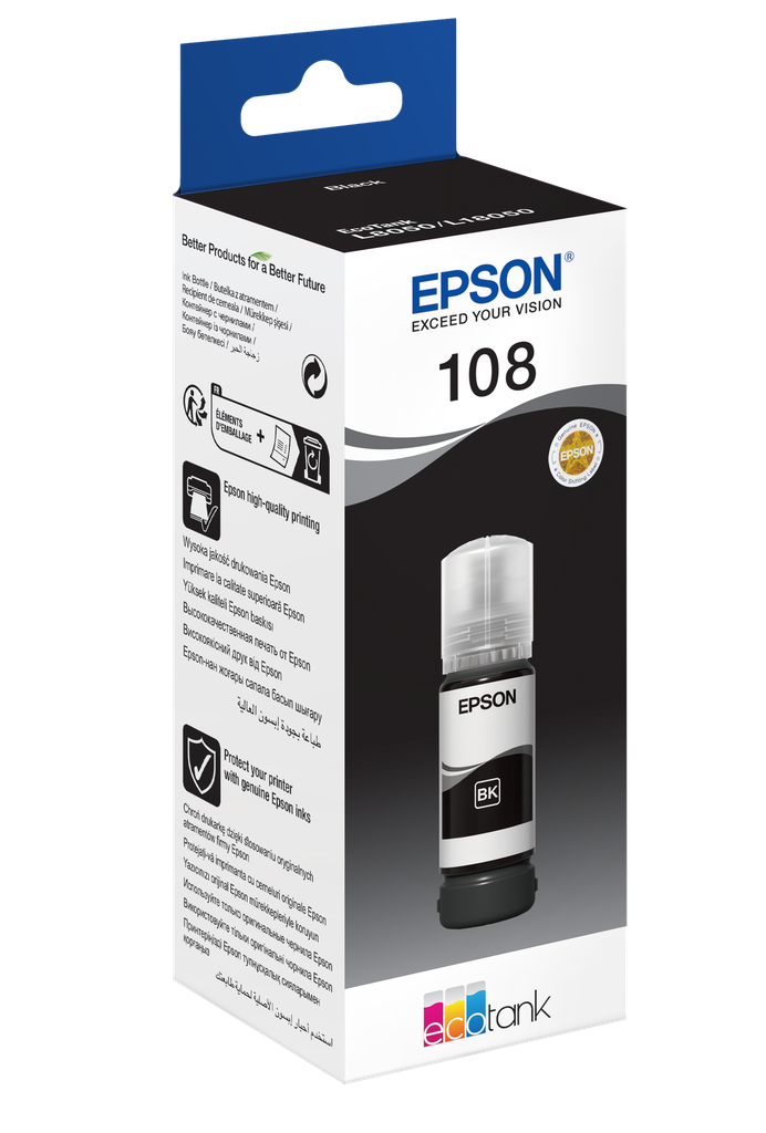 Epson 108 Cyan Original Ink Bottle 70ml (C13T09C14A)