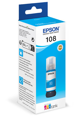 Epson 108 Cyan Original Ink Bottle 70ml (C13T09C24A)