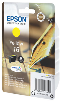 Epson 29 Yellow Original Ink Cartridge 16 DURABrite Ultra Ink (C13T16244012)