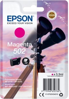 Epson 502 Magenta Original Ink Cartridge (C13T02V34010)