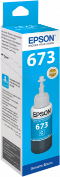 Epson 673 Cyan Original Ink Bottle 70ml (C13T67324A)