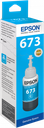 Epson 673 Cyan Original Ink Bottle 70ml (C13T67324A)