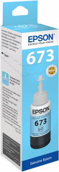 Epson 673 Light Cyan Original Ink Bottle 70ml (C13T67354A)