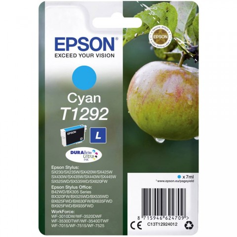 Epson T1292 Cyan Original Ink Cartridge (C13T12924012)
