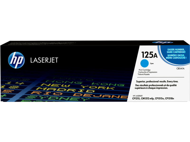 HP 125A Cyan Original LaserJet Toner Cartridge (CB541A)