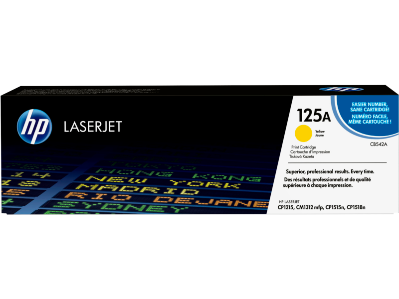HP 125A Yellow Original LaserJet Toner Cartridge (CB542A)