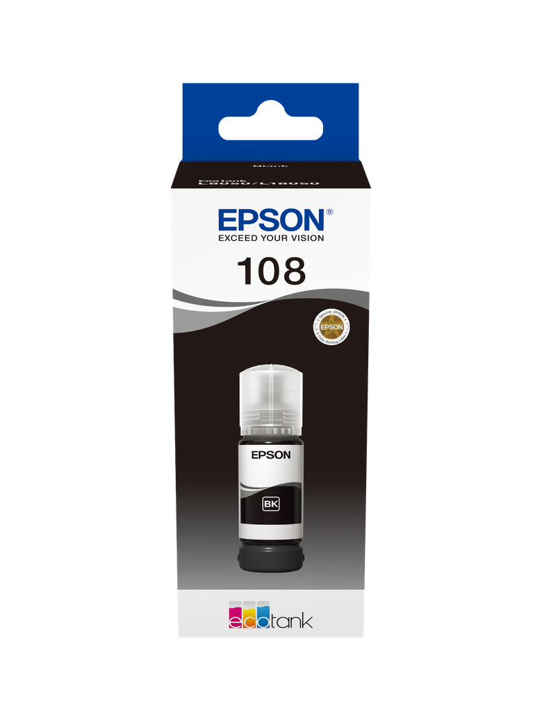 Epson 108 Black Original Ink Bottle 70ml (C13T09C14A)