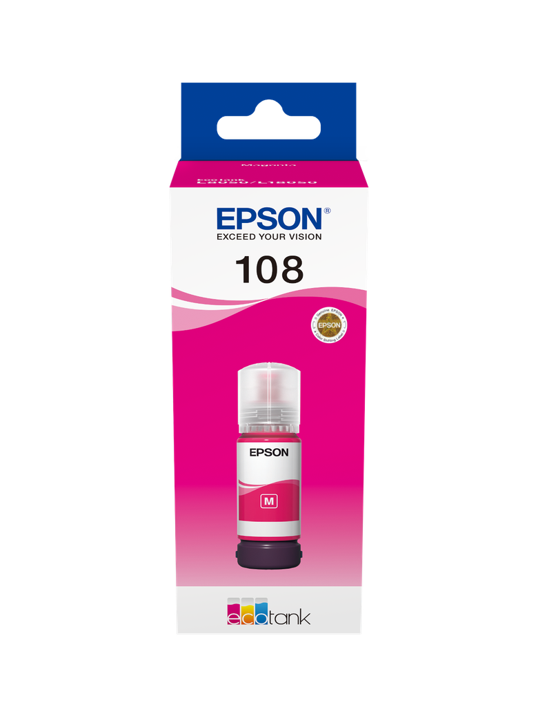 Epson 108 Magenta Original Ink Bottle 70ml (C13T09C34A)