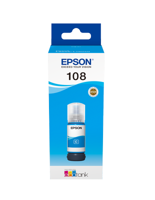Epson 108 Cyan Original Ink Bottle 70ml (C13T09C24A)