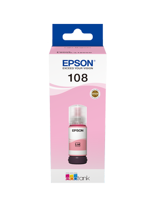 Epson 108 Light Magenta Original Ink Bottle 70ml (C13T09C64A)