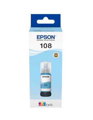 Epson 108 Light Cyan Original Ink Bottle 70ml (C13T09C54A)