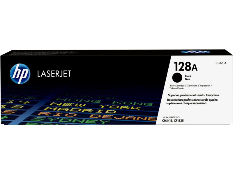 HP 128A Black Original LaserJet Toner Cartridge (CE320A)