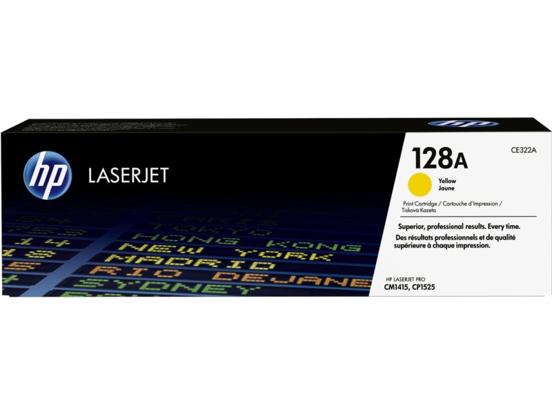 HP 128A Yellow Original LaserJet Toner Cartridge (CE322A)