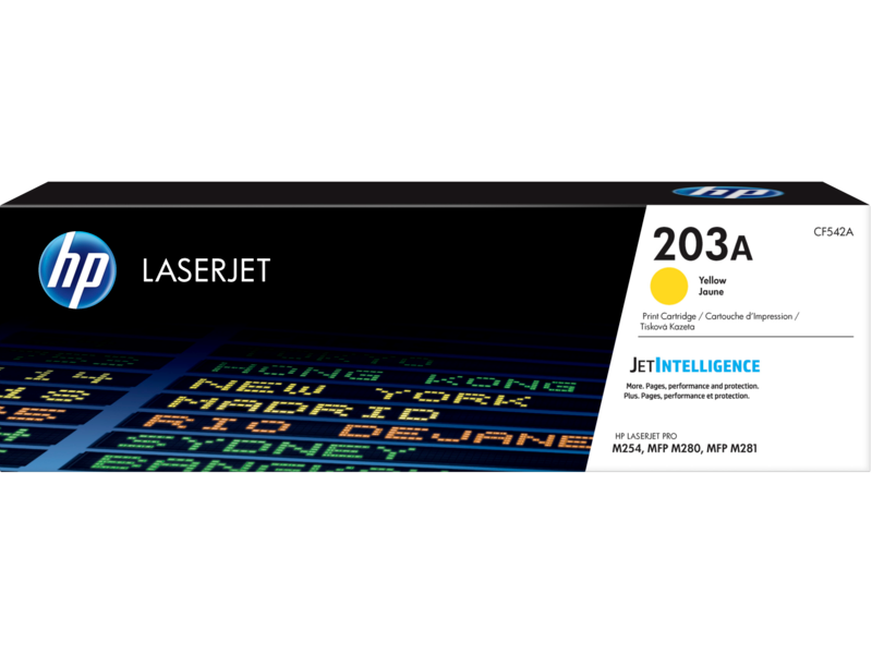 HP 203A Yellow Original LaserJet Toner Cartridge (CF542A)