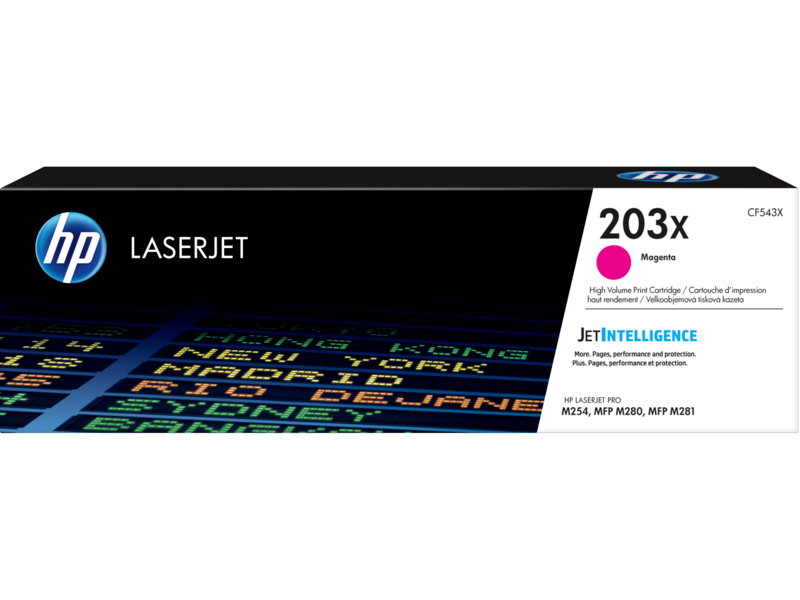 HP 203X High Yield Magenta Original LaserJet Toner Cartridge (CF543X)