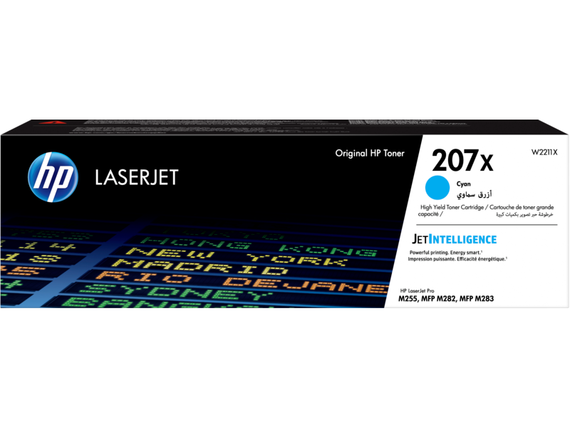 HP 207X High Yield Cyan Original LaserJet Toner Cartridge (W2211X)