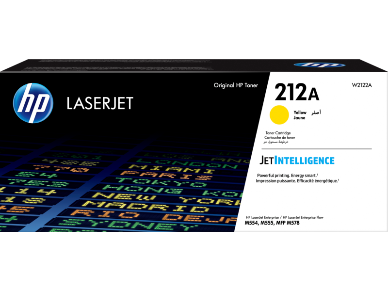 HP 212A Yellow Original LaserJet Toner Cartridge (W2122A)