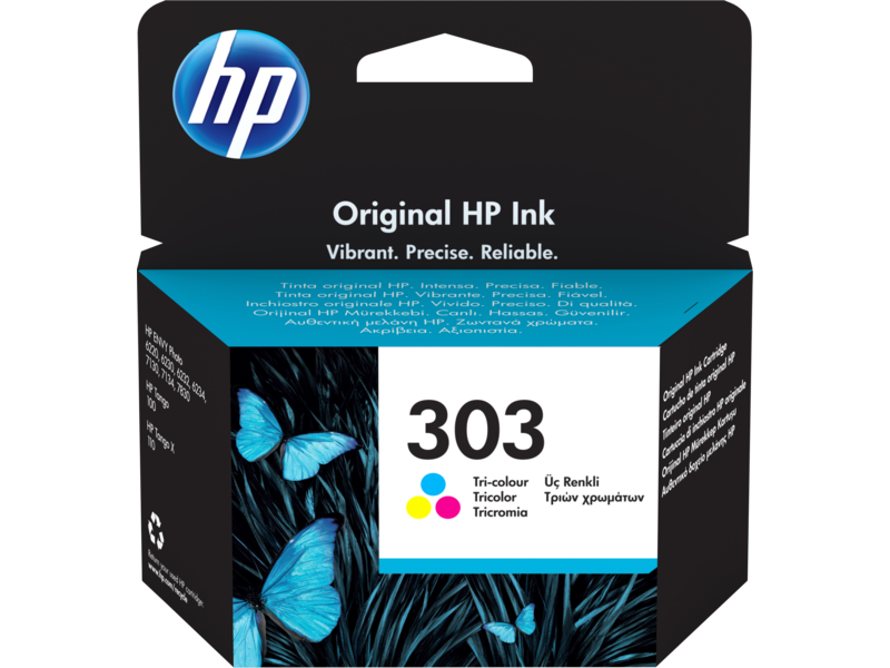 HP 303 Tri-Color Original Ink Cartridge (T6N01AE)