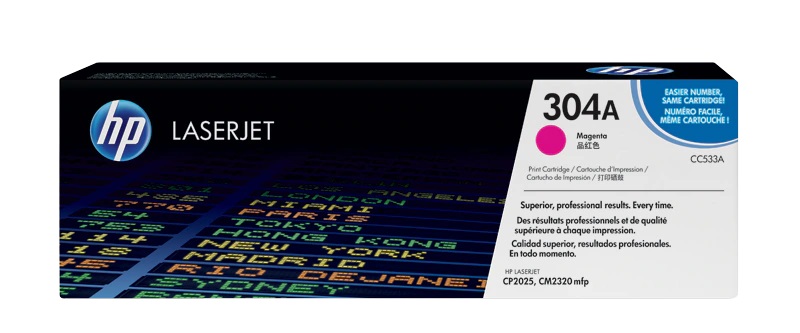 HP 304A Magenta Original LaserJet Toner Cartridge (CC533A)