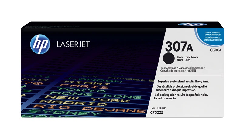 HP 307A Black Original LaserJet Toner Cartridge (CE740A)