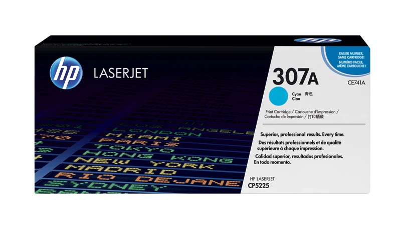 HP 307A Cyan Original LaserJet Toner Cartridge (CE741A)