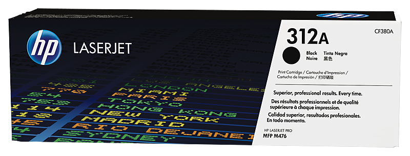 HP 312A Black LaserJet Toner Cartridge (CF380A)