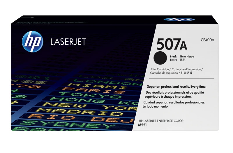 HP 507A Black Original LaserJet Toner Cartridge (CE400A)