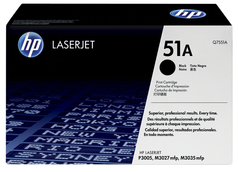 HP 51A Black Original LaserJet Toner Cartridge (Q7551A)