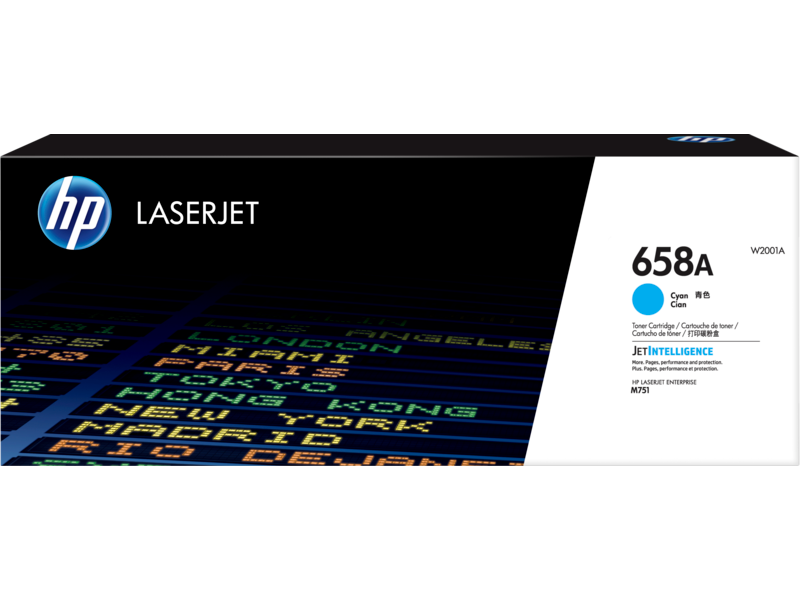 HP 658A Cyan Original LaserJet Toner Cartridge (W2001A)