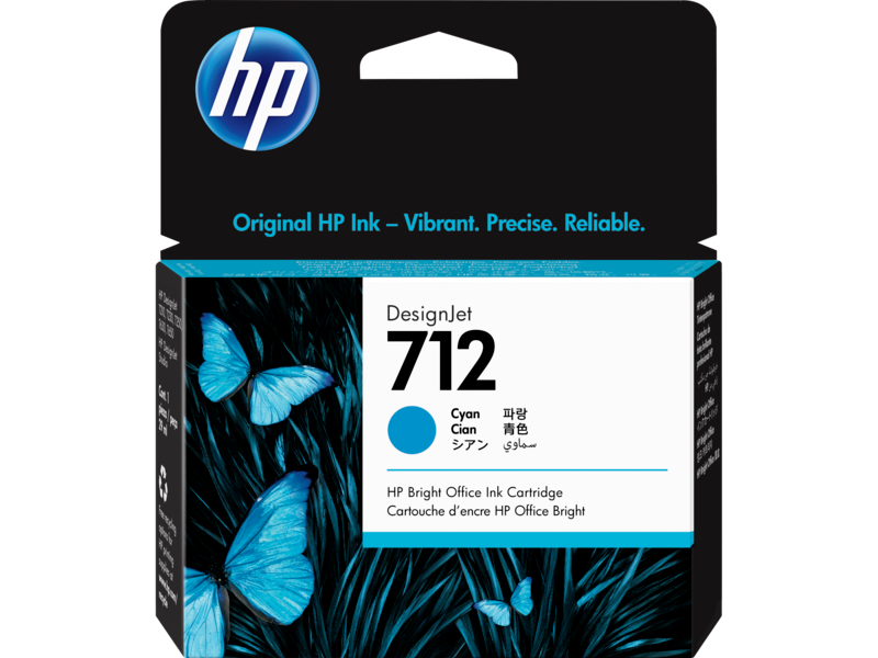 HP 712 29-ml Cyan DesignJet Ink Cartridge (3ED67A)