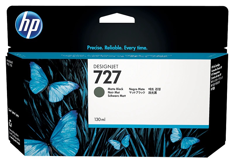 HP 727 130-ml Matte Black DesignJet Ink Cartridge (B3P22A)