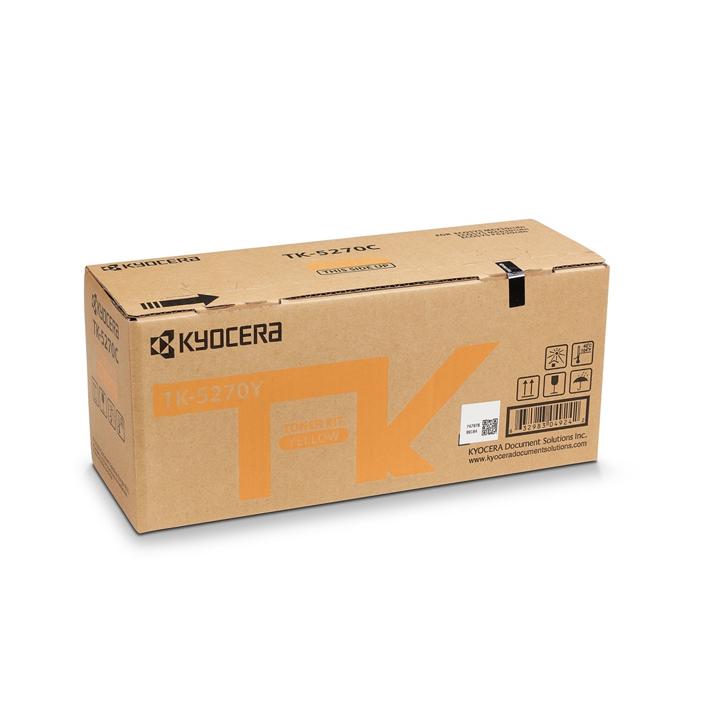 Kyocera TK5270 High Yield Yellow Original Laser Toner Cartridge (TK-5270)