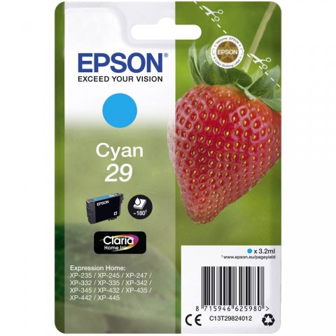 Epson 29 Cyan Original Ink Cartridge (C13T29824012)